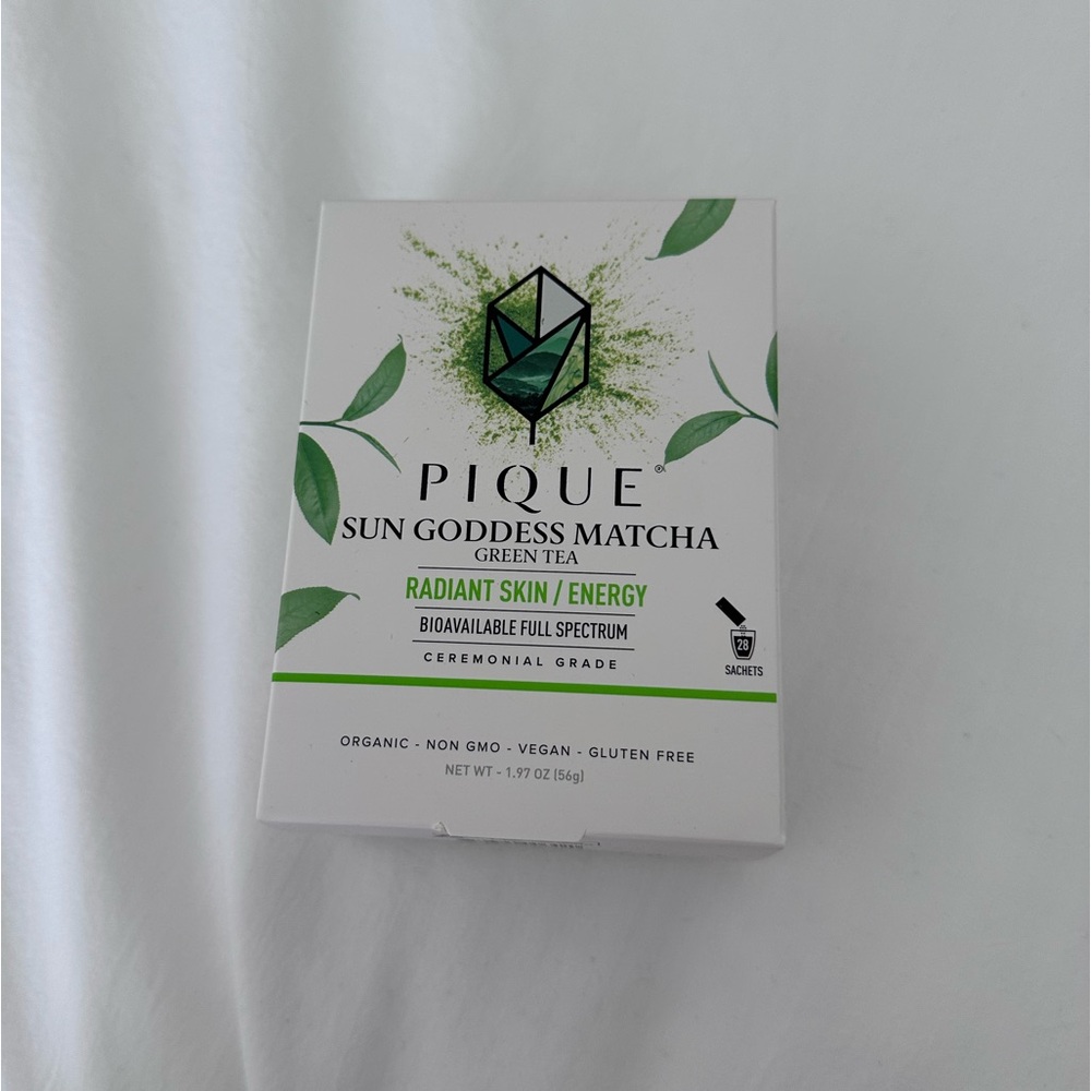Brand new never opened Pique sun goddess matcha